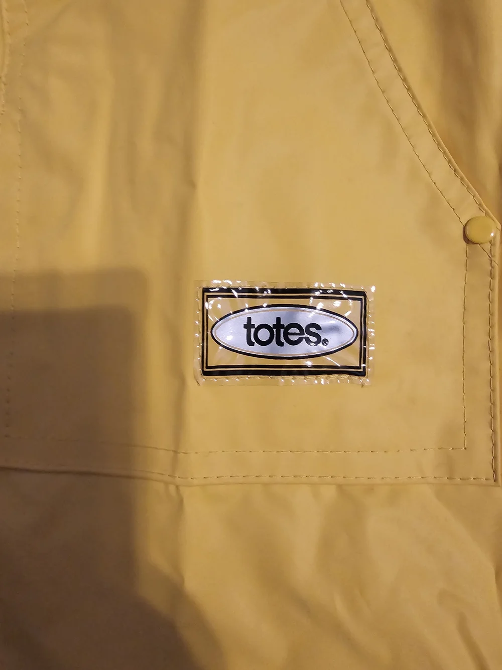 Totes Kids Yellow Hooded Raincoat Plaid Lined Rain Jacket Size M 6/7